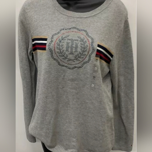Tommy Hilfiger Women's Gray Ivy Sweater Size M NWT MSRP $59.50 - Picture 2 of 6